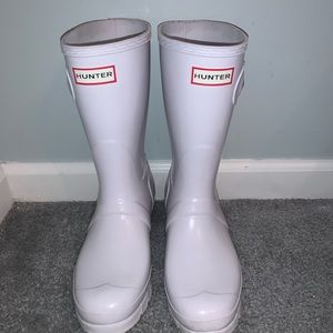 Hunter Original Short Rain Boots: White